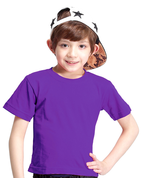 T恤純棉圓領短袖童版-紫色<span>TC25K-A01-223</span>  |商品介紹|T恤純棉【現貨款】|T恤純棉現貨圓領短袖童版