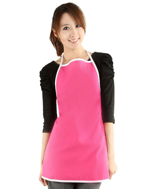 廚房圍裙/井式圍裙/訂製圍裙-桃紅<span>APCAN-C-00022</span>