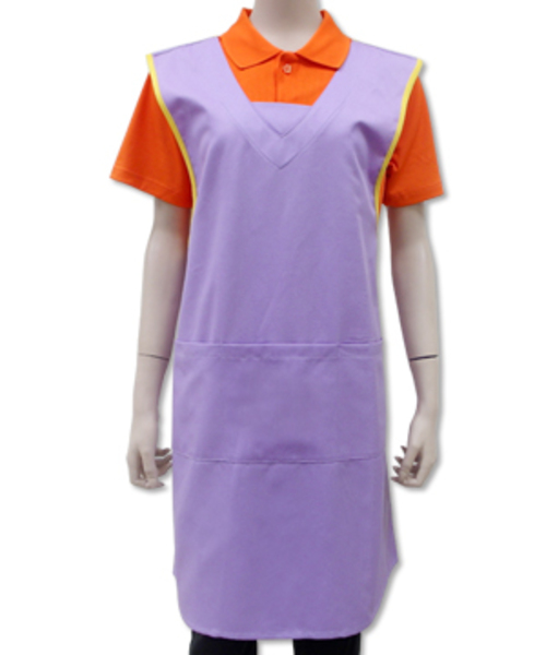教保員圍裙/背後交叉/訂製圍裙-紫<span>APCAN-X-00029</span>